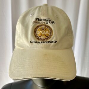 Vintage Adidas Westfield Junior PGA Championship Golf Hat Cap Beige